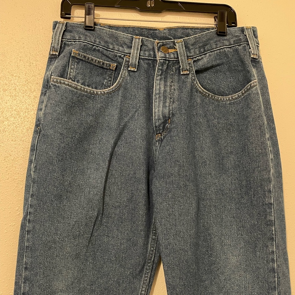 Carhartt Blue Jeans Relaxed Fit Mens 32x31 RN14806 Dark Wash Denim